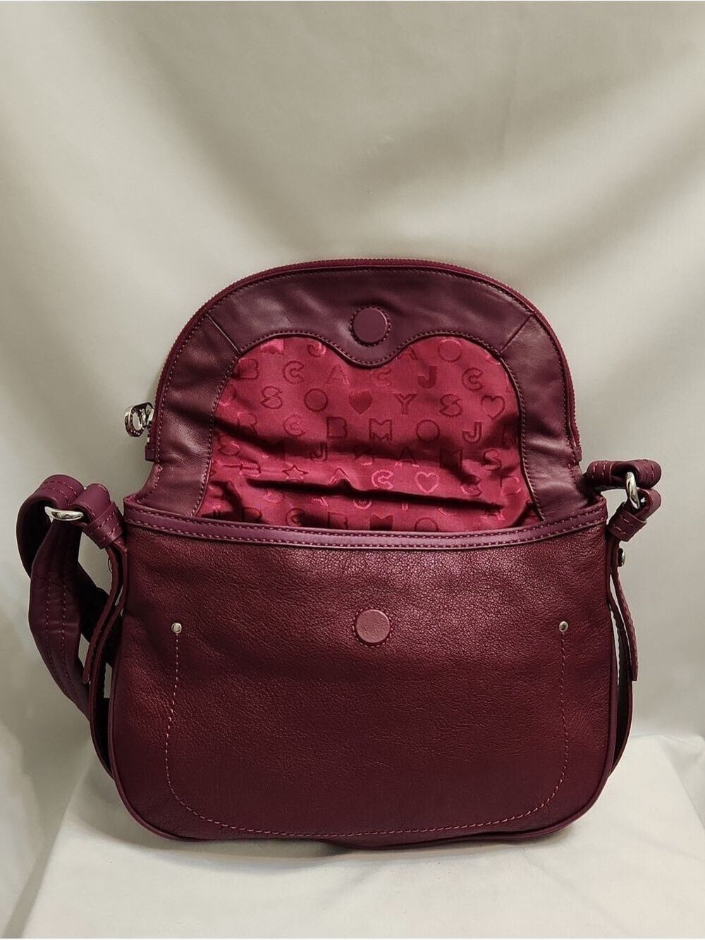 Marc By Marc Jacobs Classic Q Natasha Deep Burgundy Leather Shoulder Bag - Picture 5 of 16